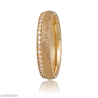 Partnerring Anniversary in Rotgold mit 43 Brillant H si
