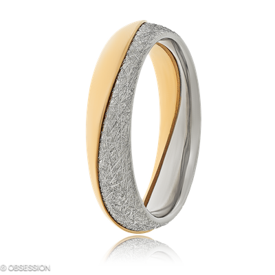 Partnerring Together in Weissgold und Rotgold, in der Ausführung ohne Edelsteine, ohne Brillanten