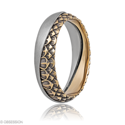 Partnerring Together in Weissgold und Rotgold, in der Ausführung ohne Edelsteine, ohne Brillanten