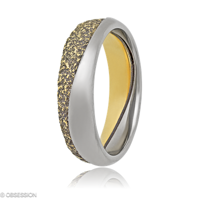 Partnerring Together in Gelbgold und Weissgold, in der Ausführung ohne Edelsteine, ohne Brillanten