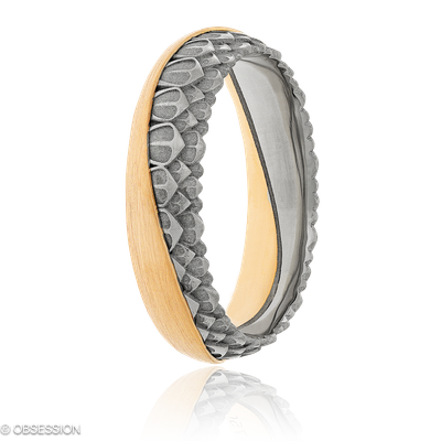 Partnerring Together in Rotgold und Weissgold, in der Ausführung ohne Edelsteine, ohne Brillanten