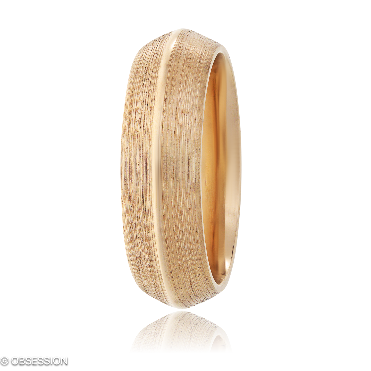 Trinity Partnerring in Rotgold, mit einer Ringbreite von 7mm und einer Ringgrösse von 62