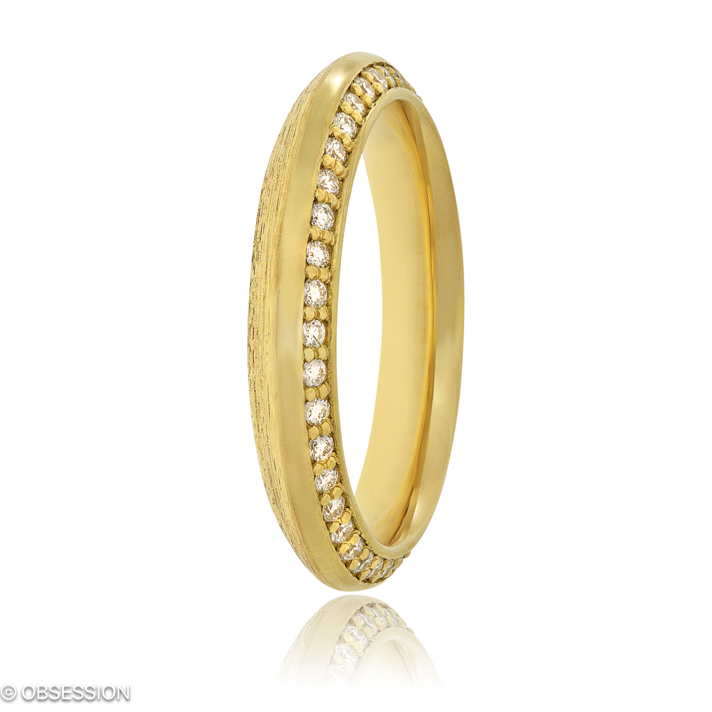 Trinity Partnerring in Gelbgold, mit einer Ringbreite von 3.8mm und einer Ringgrösse von 52