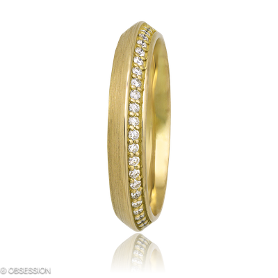 Partnerring Trinity in Gelbgold mit 48 Brillant H si