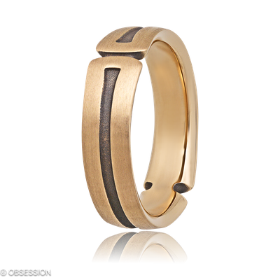 Partnerring Gremlin in Rotgold, in der Ausführung ohne Edelsteine, ohne Brillanten