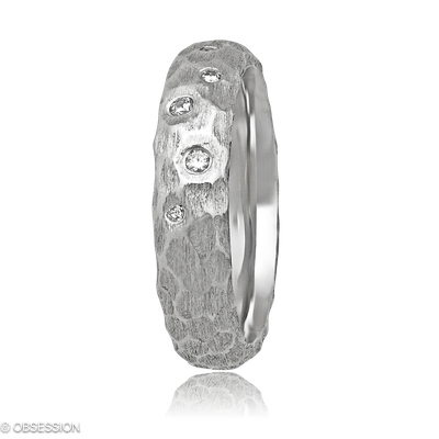 Partnerring Panthera in Weissgold mit 5 Brillant FG, vs1-vs2