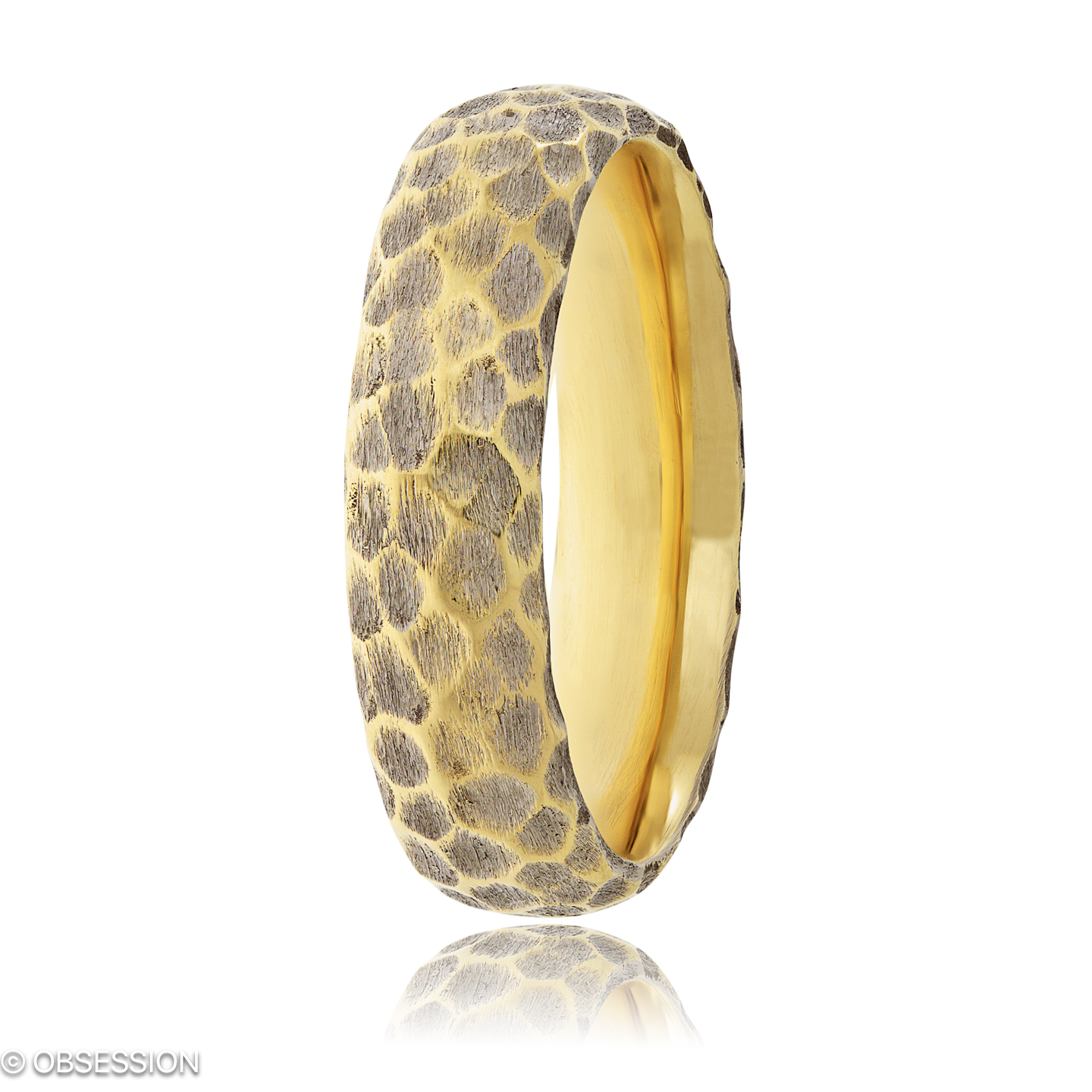 Panthera Partnerring in Gelbgold, mit einer Ringbreite von 6mm und einer Ringgrösse von 62