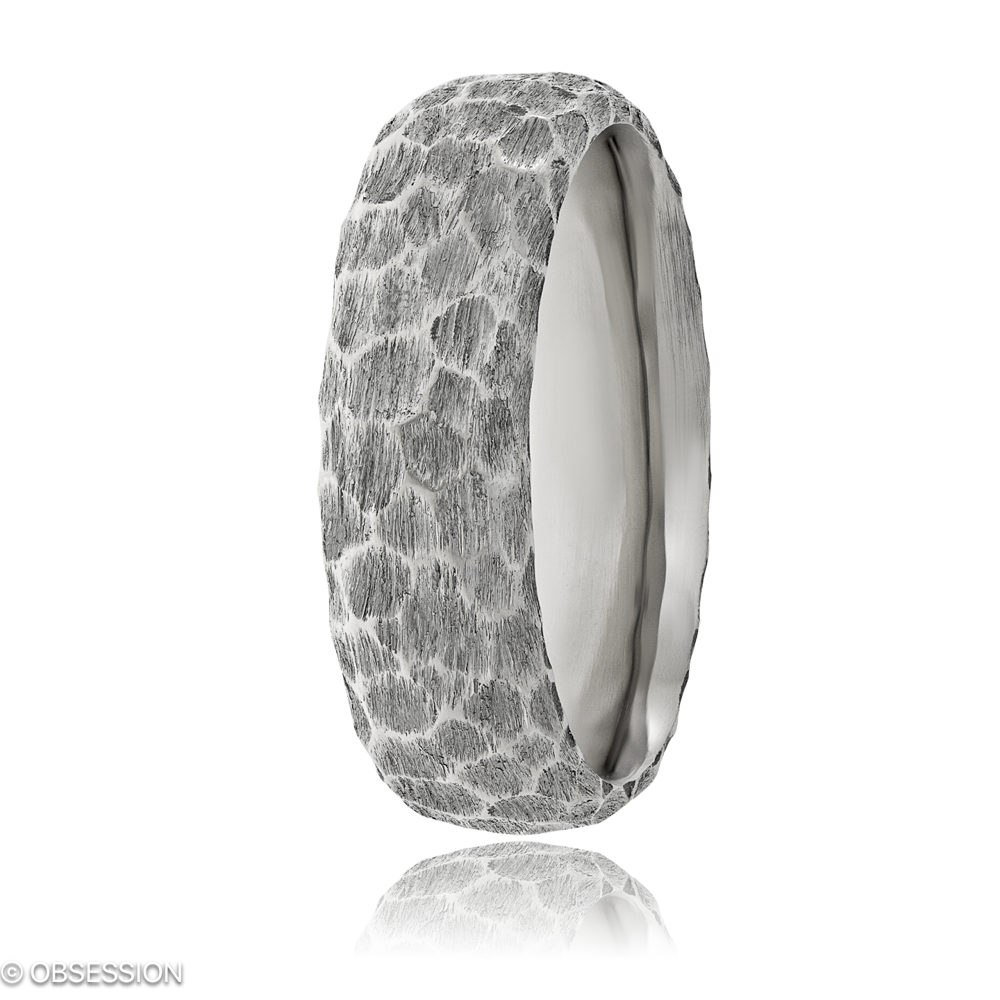 Panthera Partnerring in Weissgold, mit einer Ringbreite von 7mm und einer Ringgrösse von 62