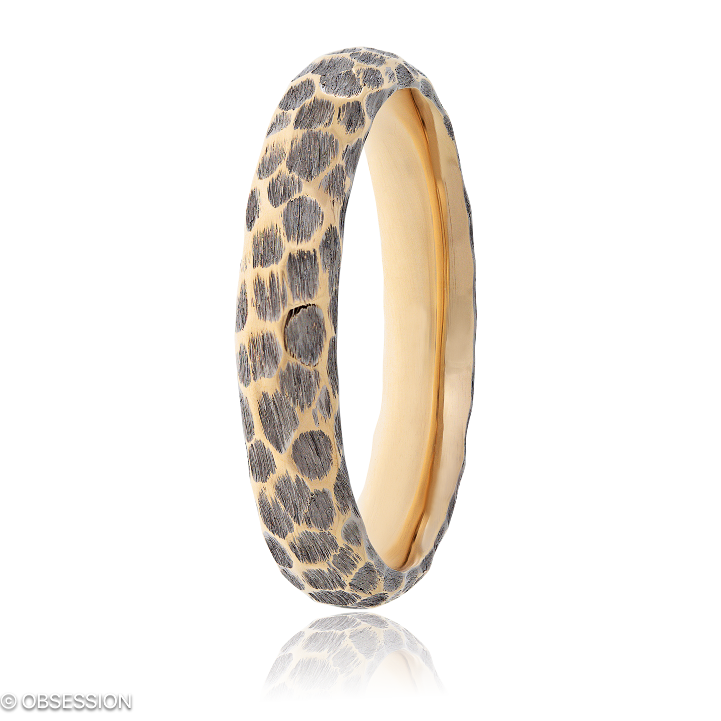 Panthera Partnerring in Rotgold, mit einer Ringbreite von 4.5mm und einer Ringgrösse von 62