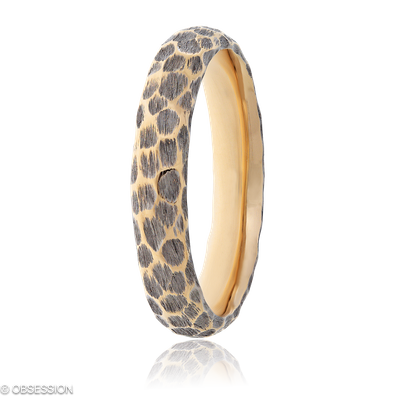 Panthera Partnerring in Rotgold, mit einer Ringbreite von 4.5mm und einer Ringgrösse von 62