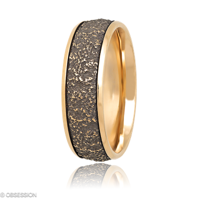 Partnerring Stone in Rotgold, in der Ausführung ohne Edelsteine, ohne Brillanten