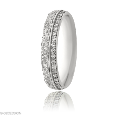 Partnerring Stone in Weissgold mit 43 Brillant FG, vs1-vs2
