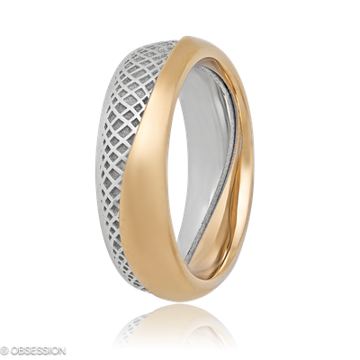 Partnerring Together in Weissgold und Rotgold, in der Ausführung ohne Edelsteine, ohne Brillanten
