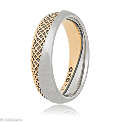 Partnerring Together in Rotgold und Weissgold, in der Ausführung ohne Edelsteine, ohne Brillanten