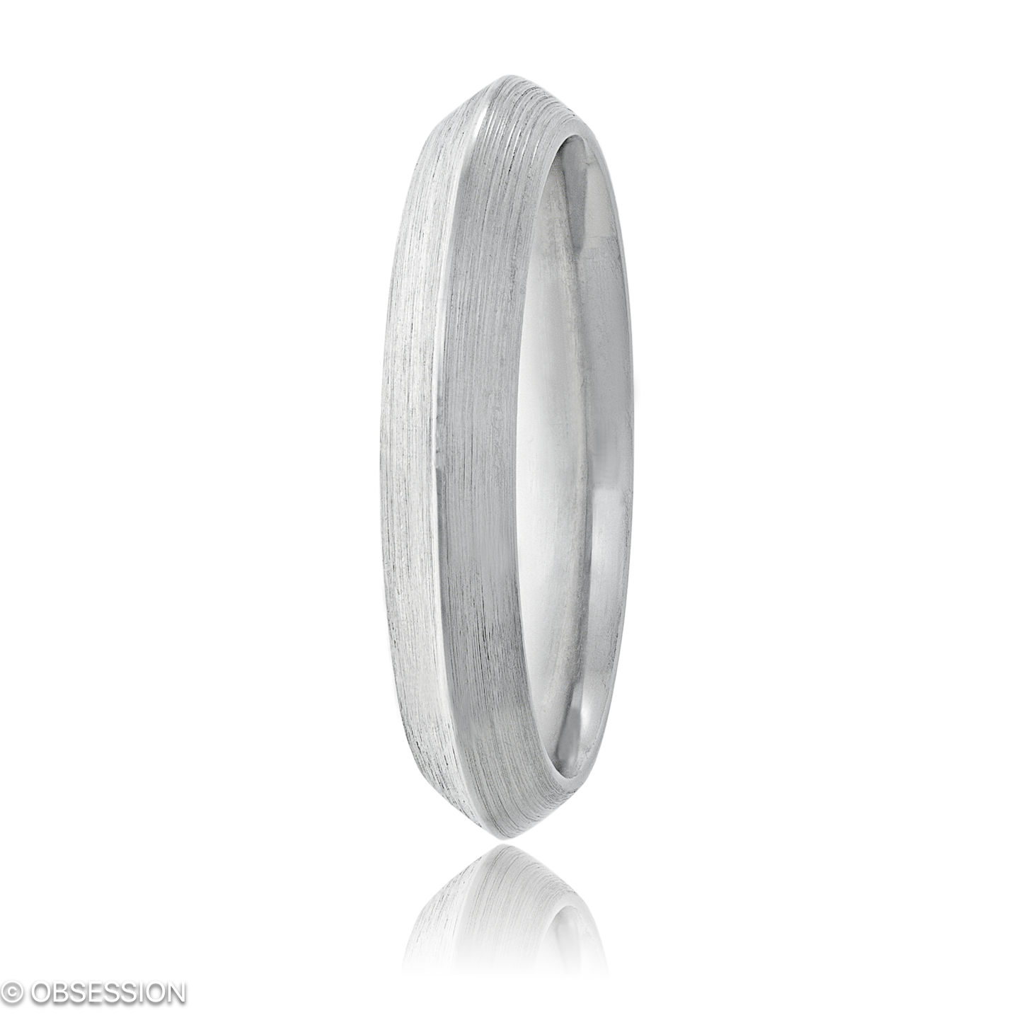 Trinity Partnerring in Weissgold, mit einer Ringbreite von 3.5mm und einer Ringgrösse von 52