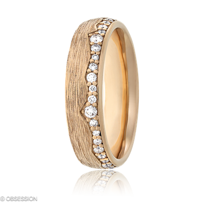 Zaubergarten Partnerring in Rotgold, mit einer Ringbreite von 5mm und einer Ringgrösse von 52