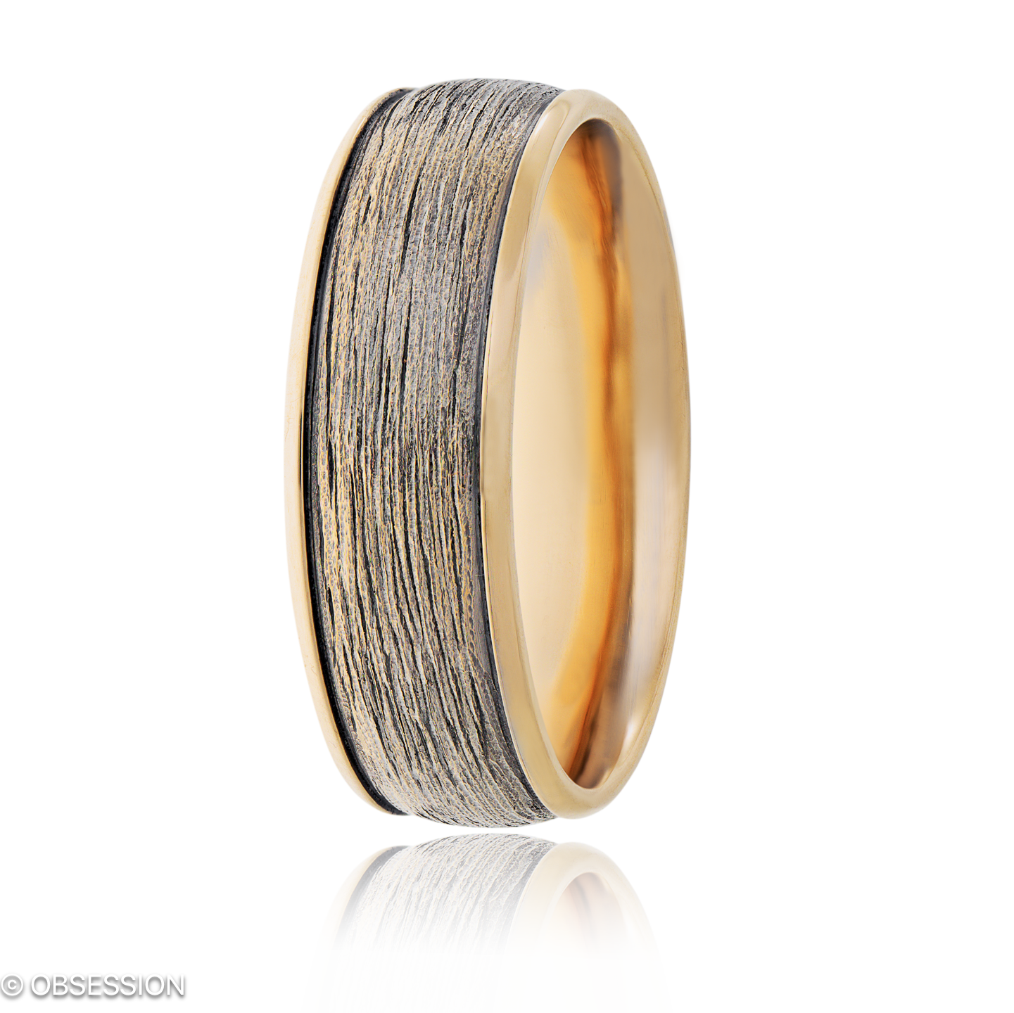 Zaubergarten Partnerring in Rotgold, mit einer Ringbreite von 7mm und einer Ringgrösse von 62