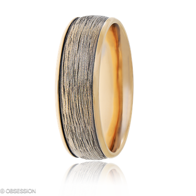 Zaubergarten Partnerring in Rotgold, mit einer Ringbreite von 7mm und einer Ringgrösse von 62