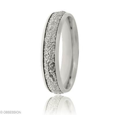 Partnerring Stone in Weissgold, in der Ausführung ohne Edelsteine, ohne Brillanten