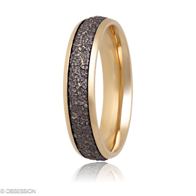 Partnerring Stone in Rotgold, in der Ausführung ohne Edelsteine, ohne Brillanten