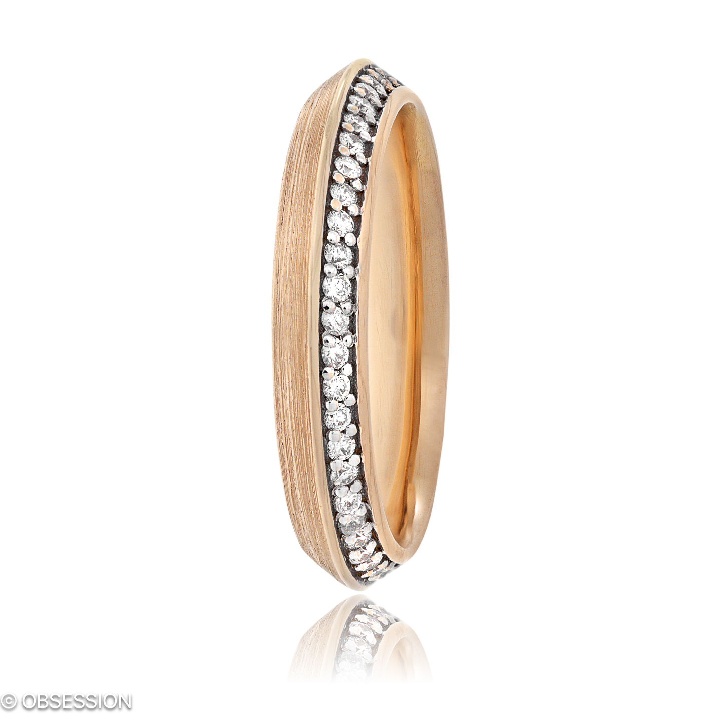 Trinity Partnerring in Rotgold, mit einer Ringbreite von 3.8mm und einer Ringgrösse von 52