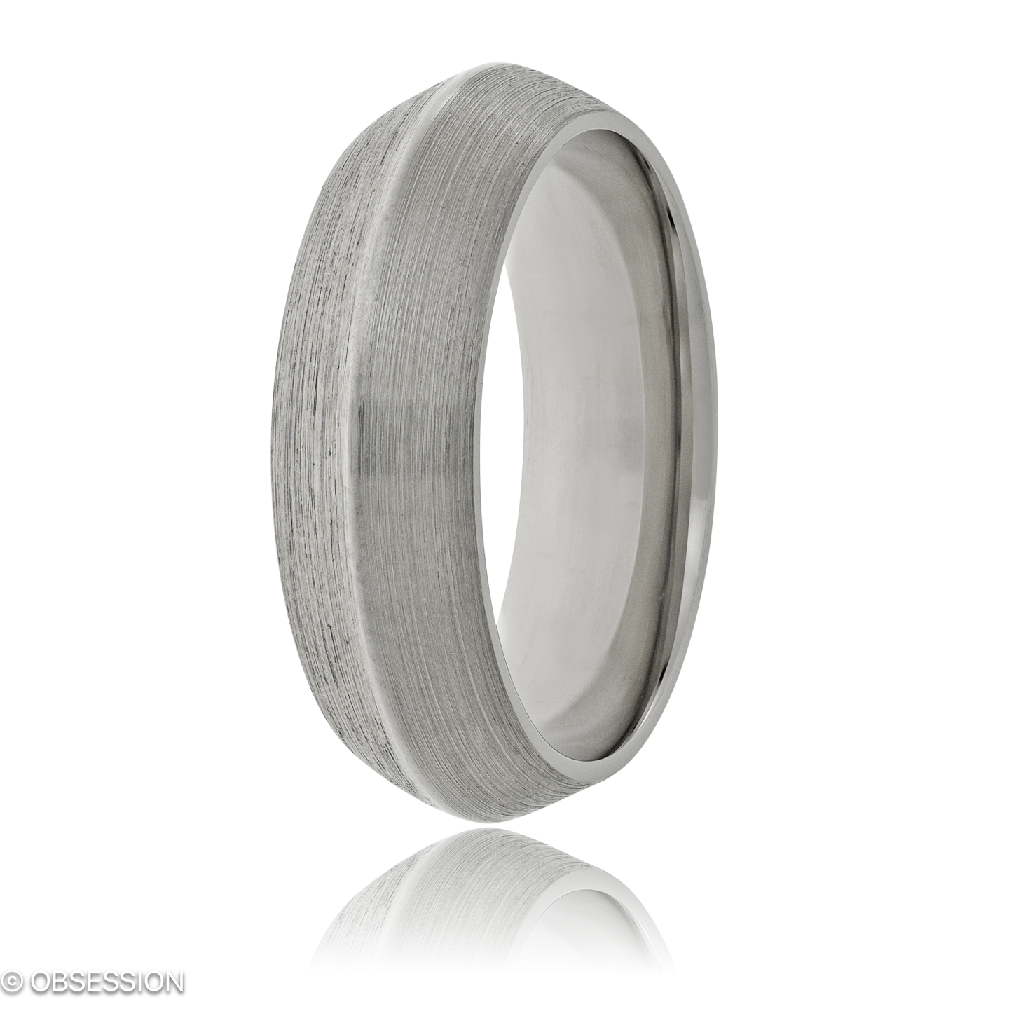 Trinity Partnerring in Weissgold, mit einer Ringbreite von 7mm und einer Ringgrösse von 62