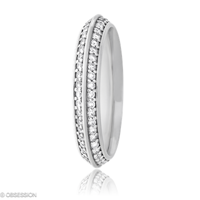 Trinity Alliance in Weissgold, mit einer Ringbreite von 3.8mm und einer Ringgrösse von 52