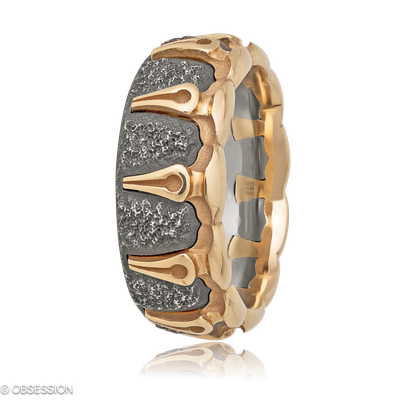 Gremlin Partnerring in Rotgold und Edelstahl, mit einer Ringbreite von 9mm und einer Ringgrösse von…