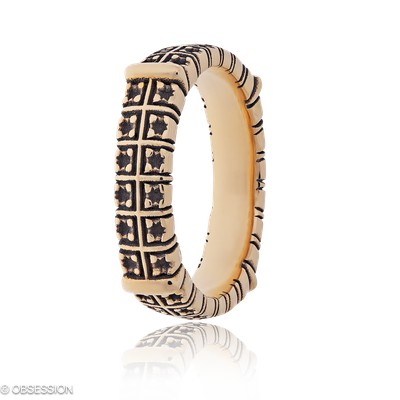 Matrix Partnerring in Rotgold, mit einer Ringbreite von 5.5mm und einer Ringgrösse von 62