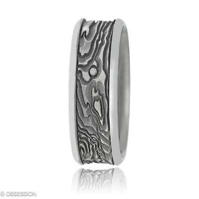 Schatzring Partnerring in Weissgold, mit einer Ringbreite von 7mm und einer Ringgrösse von 62
