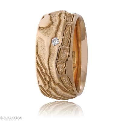 Schatzring Partnerring in Rotgold, mit einer Ringbreite von 9mm und einer Ringgrösse von 52