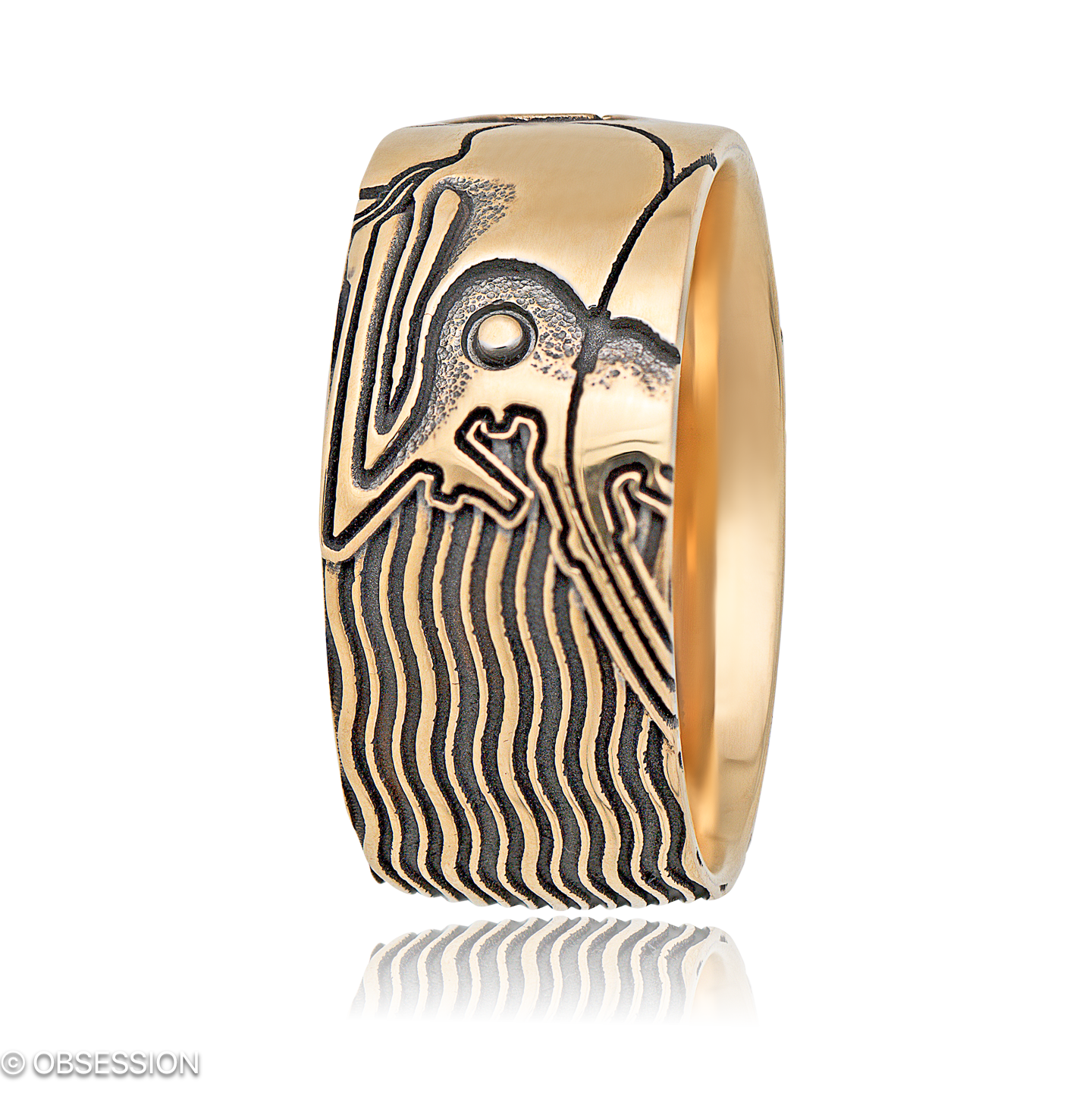 Schatzring Partnerring in Rotgold, mit einer Ringbreite von 10mm und einer Ringgrösse von 62