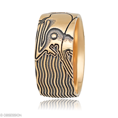 Schatzring Partnerring in Rotgold, mit einer Ringbreite von 10mm und einer Ringgrösse von 62