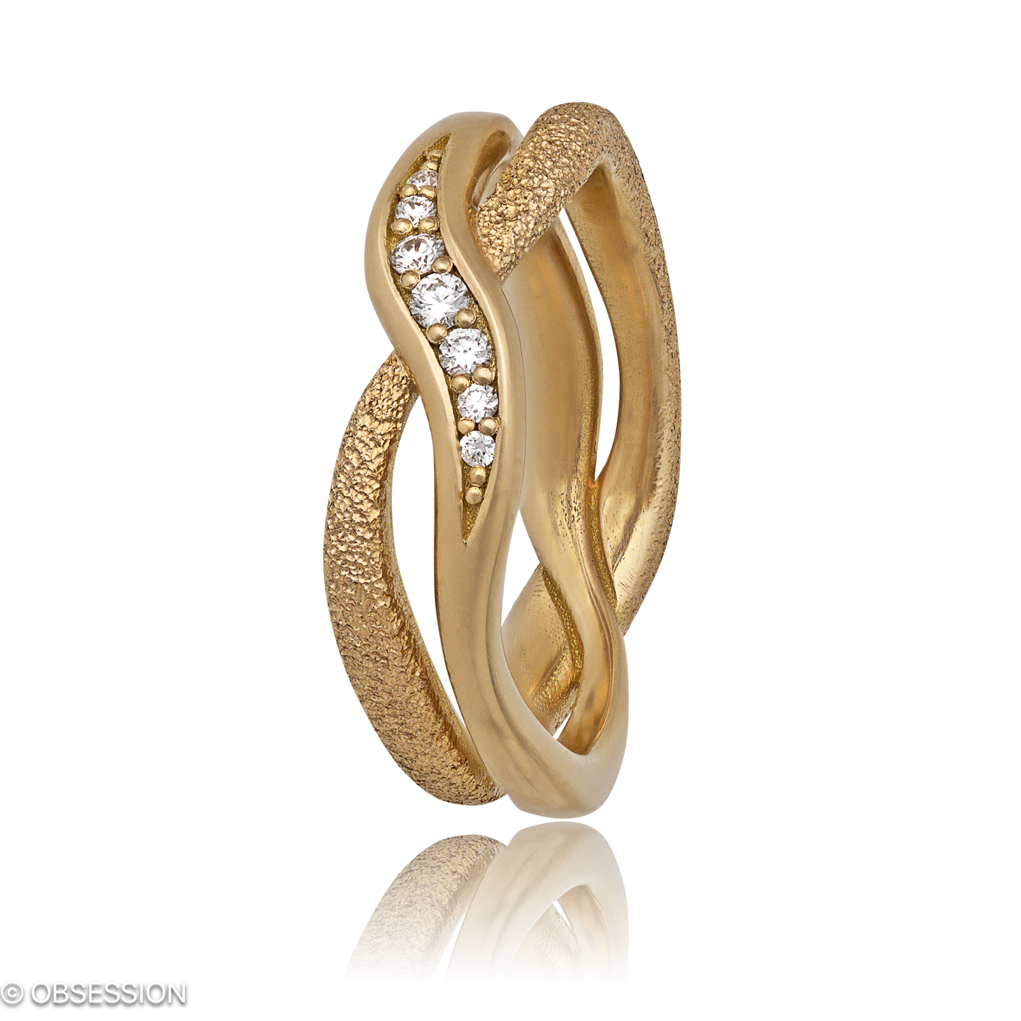 Unendliche Geschichte Partnerring in Rotgold, mit einer Ringbreite von 5.5mm und einer Ringgrösse v…