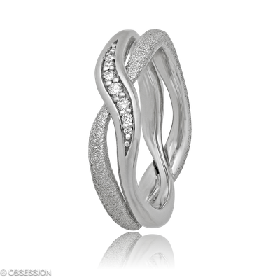 Unendliche Geschichte Partnerring in Weissgold, mit einer Ringbreite von 5.5mm und einer Ringgrösse…