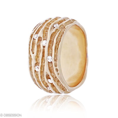 Groove Partnerring in Rotgold, mit einer Ringbreite von mm und einer Ringgrösse von 52