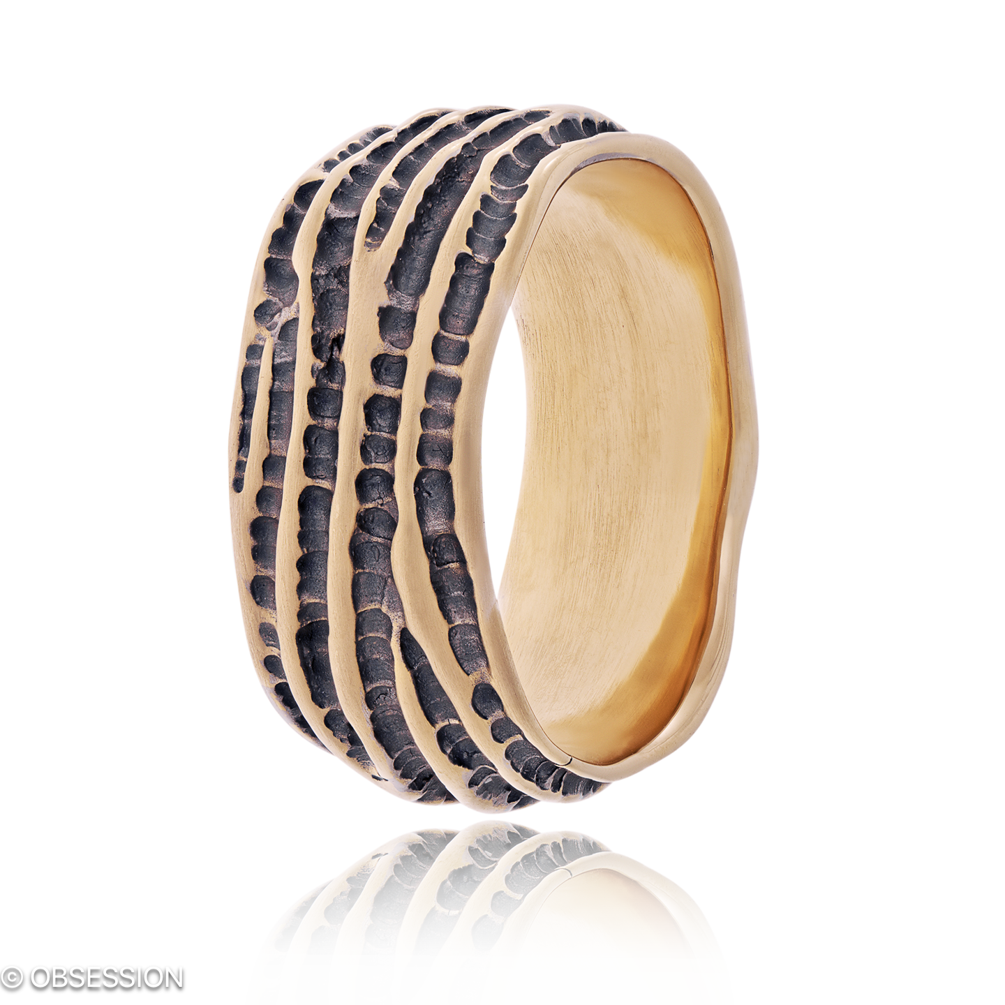 Groove Partnerring in Rotgold, mit einer Ringbreite von mm und einer Ringgrösse von 62