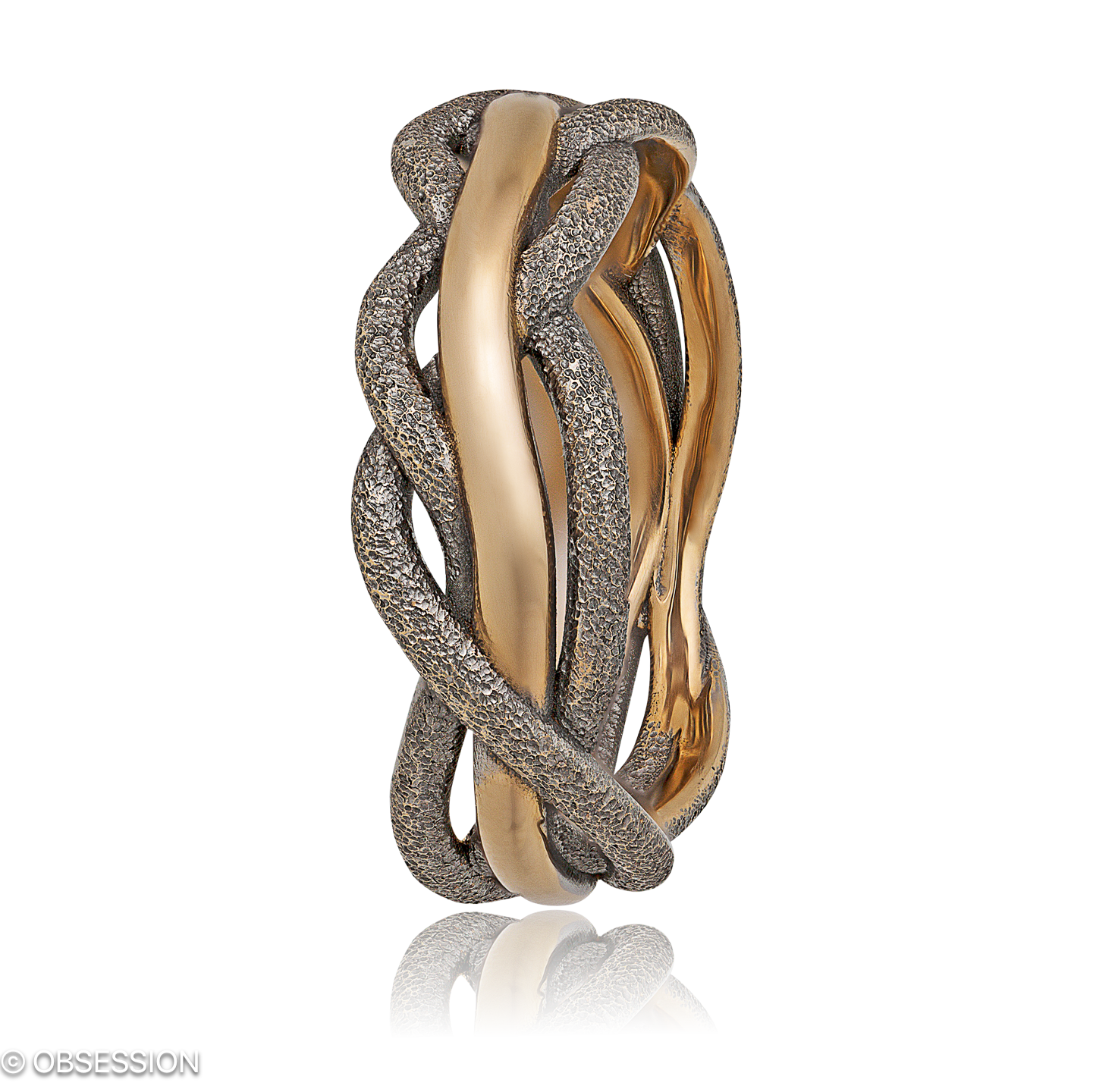 Unendliche Geschichte Partnerring in Rotgold, mit einer Ringbreite von 8.3mm und einer Ringgrösse v…