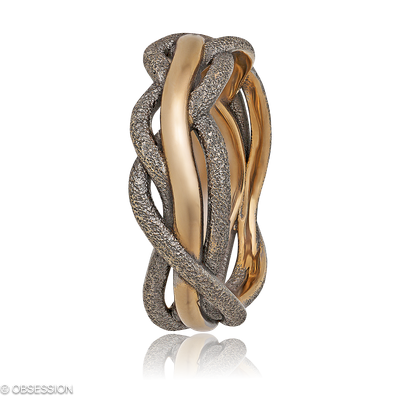 Unendliche Geschichte Partnerring in Rotgold, mit einer Ringbreite von 8.3mm und einer Ringgrösse v…