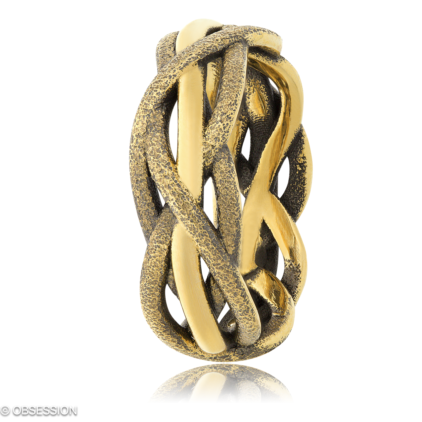 Unendliche Geschichte Partnerring in Gelbgold, mit einer Ringbreite von 8.3mm und einer Ringgrösse …