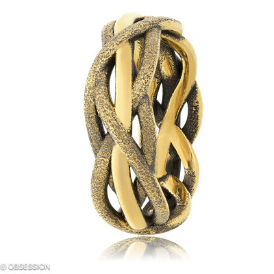 Unendliche Geschichte Partnerring in Gelbgold, mit einer Ringbreite von 8.3mm und einer Ringgrösse …