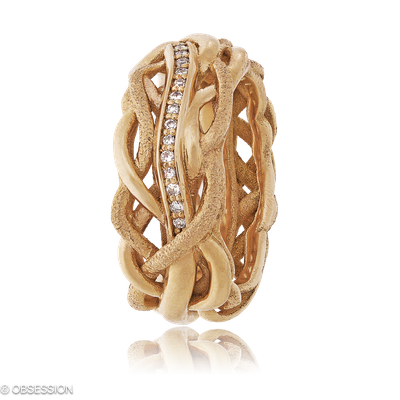 Unendliche Geschichte Partnerring in Rotgold, mit einer Ringbreite von 9mm und einer Ringgrösse von…