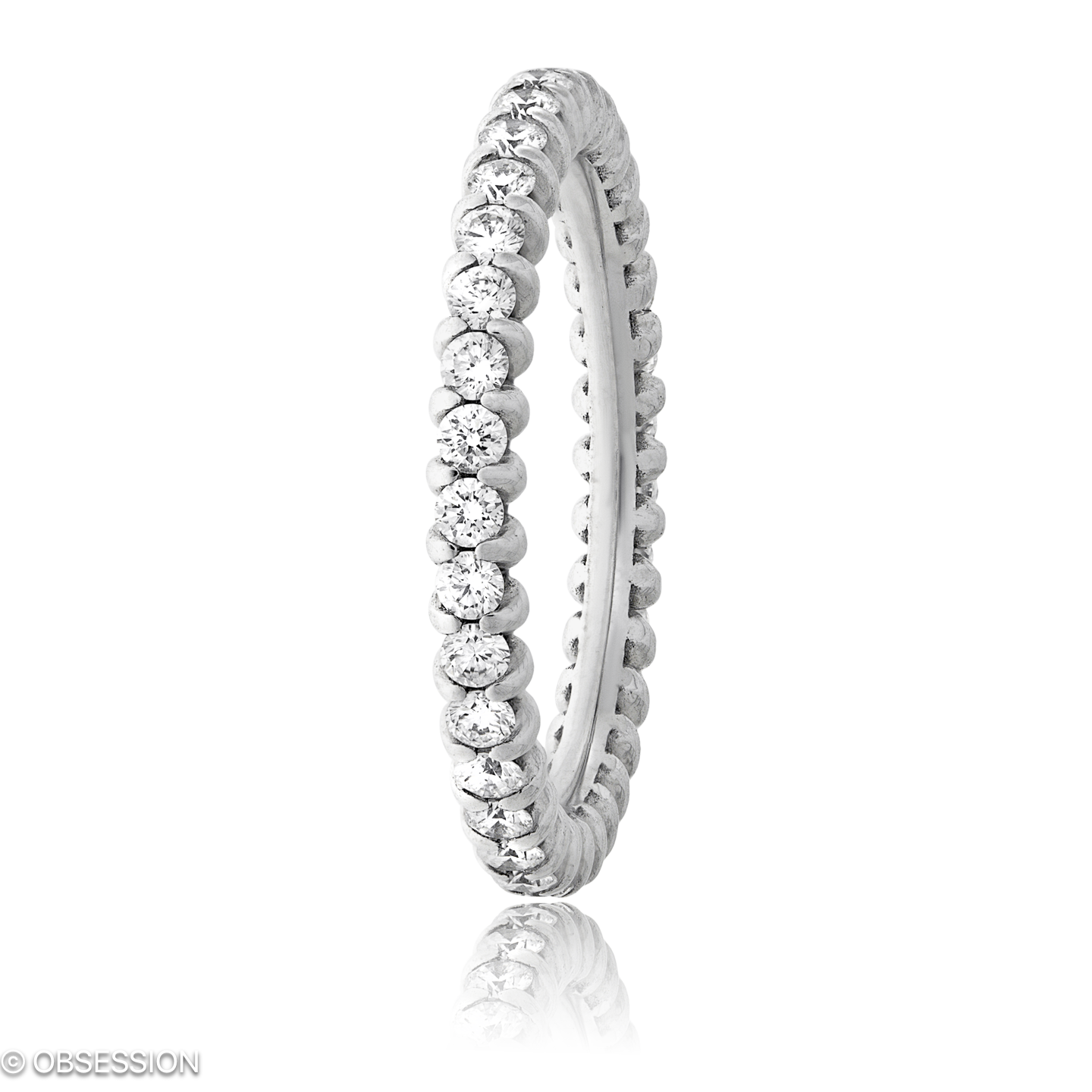 Anniversary Alliance in Weissgold, mit einer Ringbreite von 2.7mm und einer Ringgrösse von 52