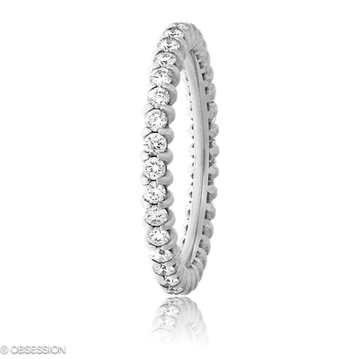Anniversary Alliance in Weissgold, mit einer Ringbreite von 2.7mm und einer Ringgrösse von 52