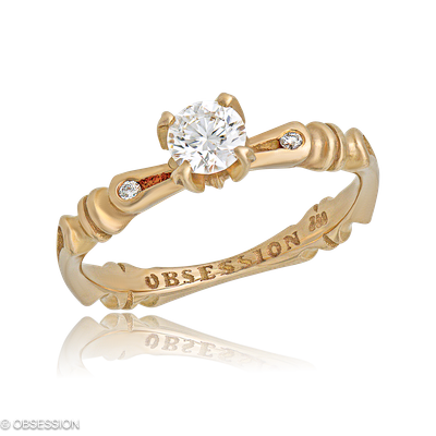 Gremlin-Baby Solitaire in Rotgold, mit einer Ringbreite von mm und einer Ringgrösse von 52