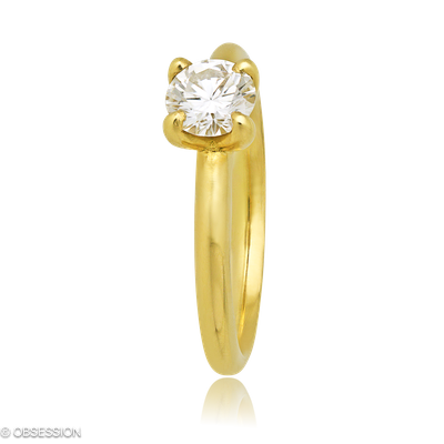 Solitärring Anniversary in Gelbgold und einem Brillant