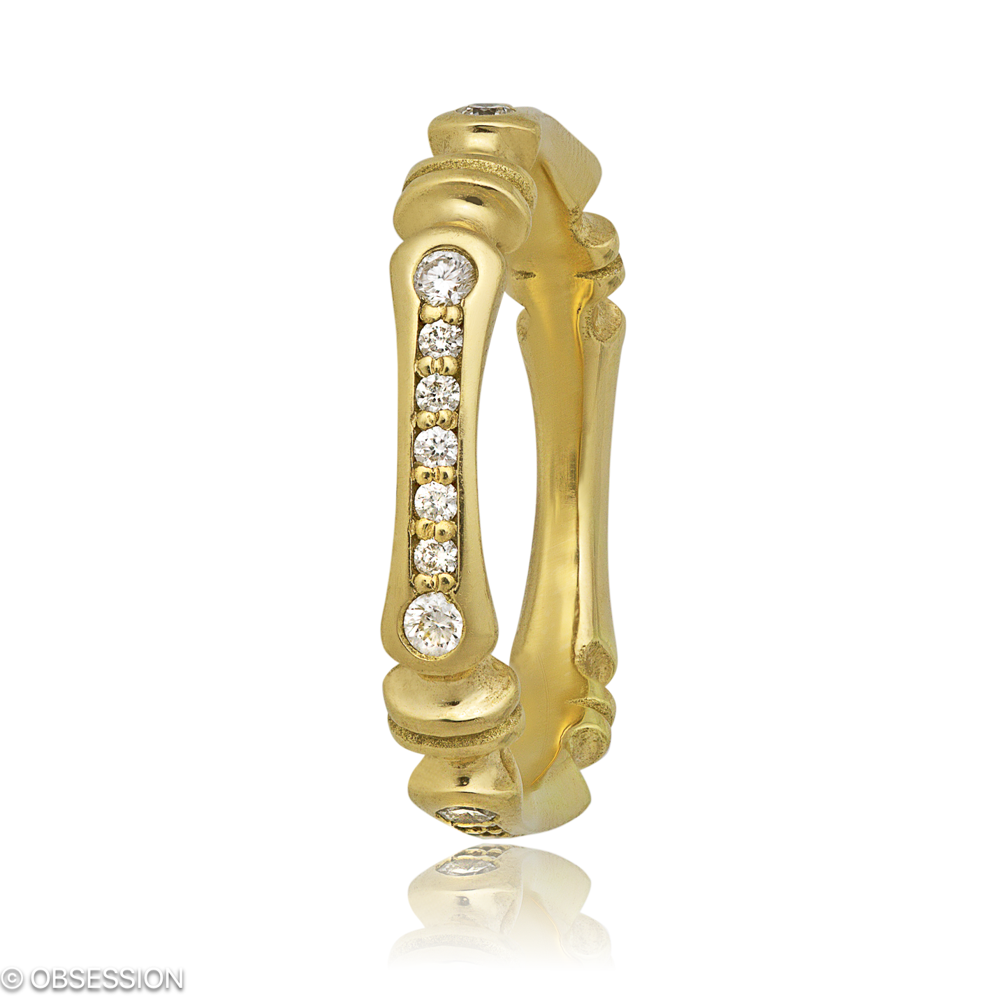 Gremlin-Baby Alliance in Gelbgold, mit einer Ringbreite von 3.7mm und einer Ringgrösse von 52