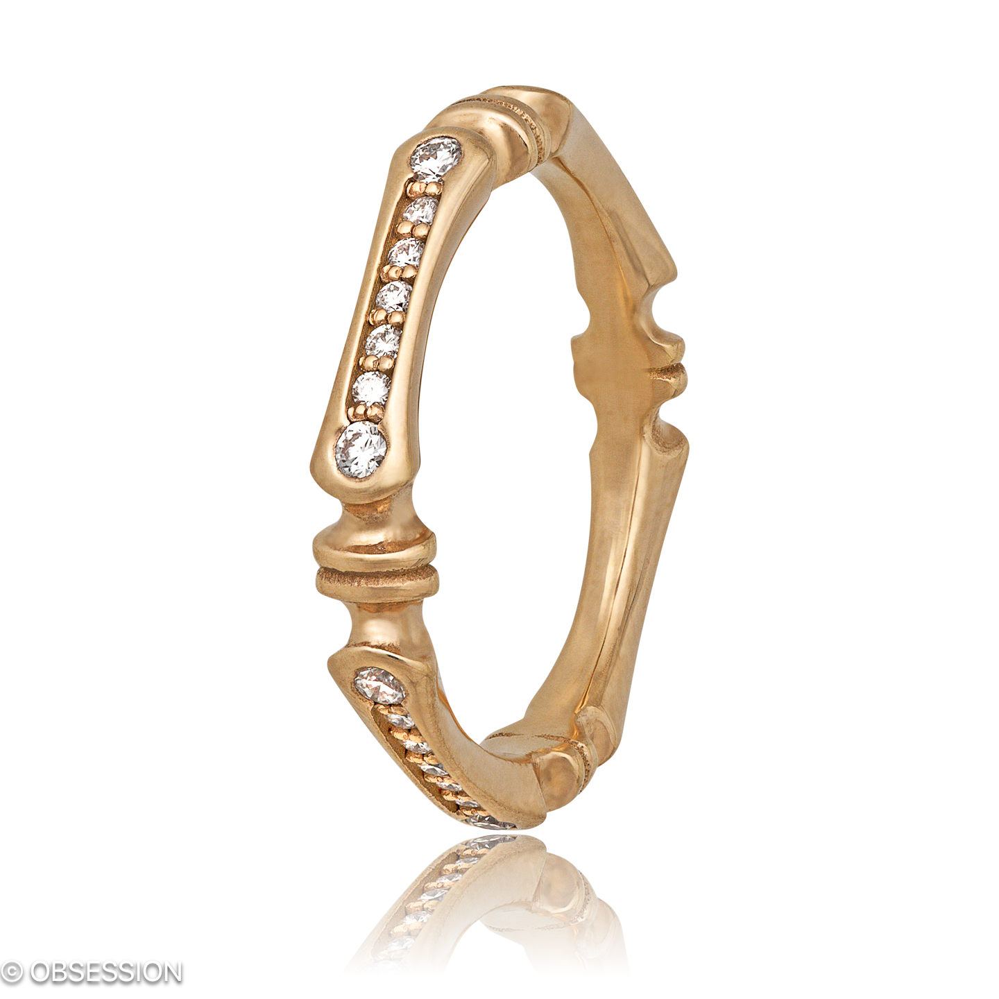 Gremlin-Baby Alliance in Rotgold, mit einer Ringbreite von 3.7mm und einer Ringgrösse von 52