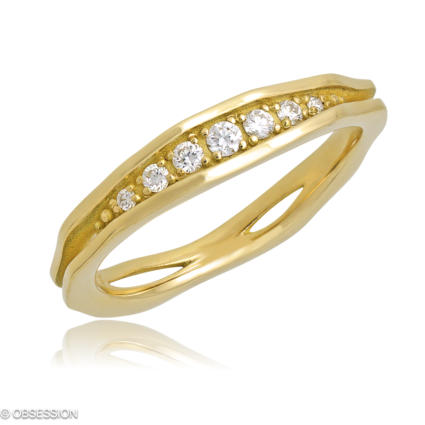 Himalaja Alliance in Gelbgold, mit einer Ringbreite von 4.2mm und einer Ringgrösse von 52