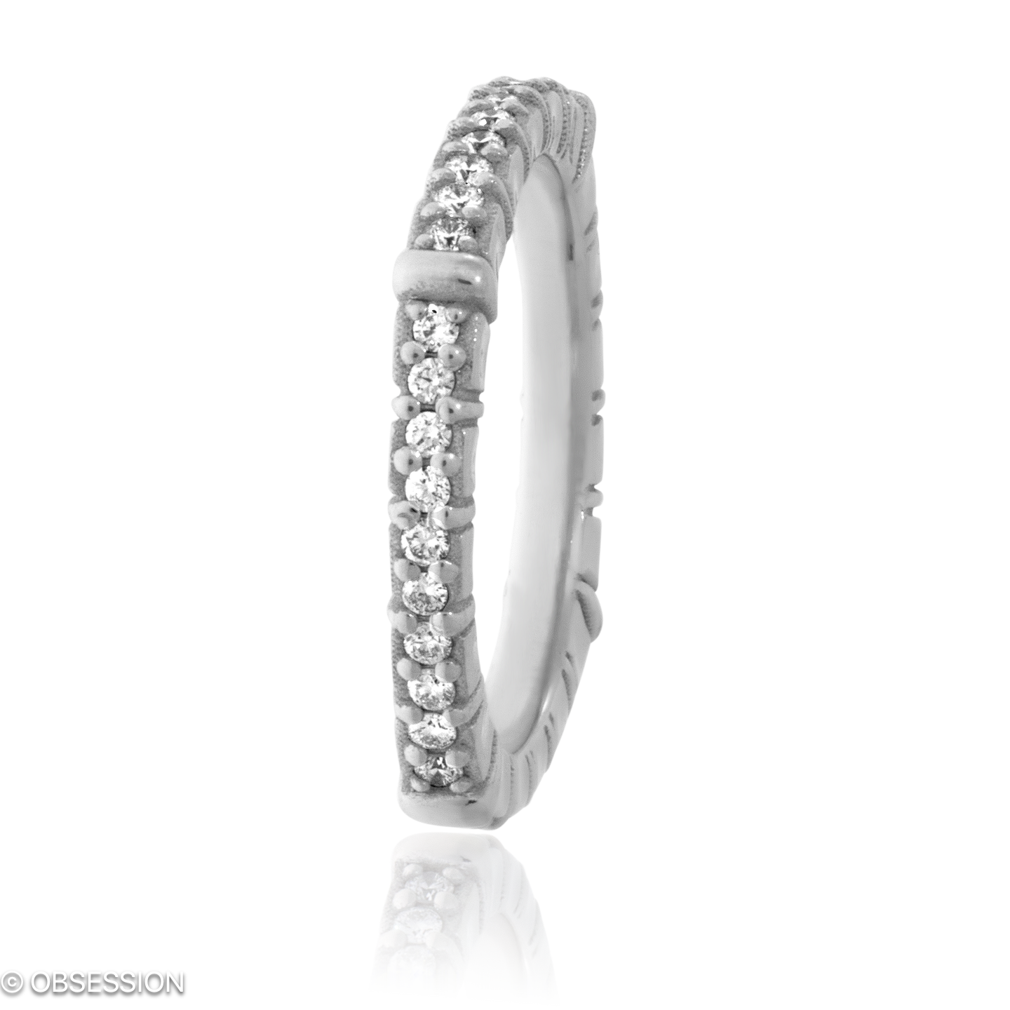 Matrix Alliance in Weissgold, mit einer Ringbreite von 3mm und einer Ringgrösse von 52